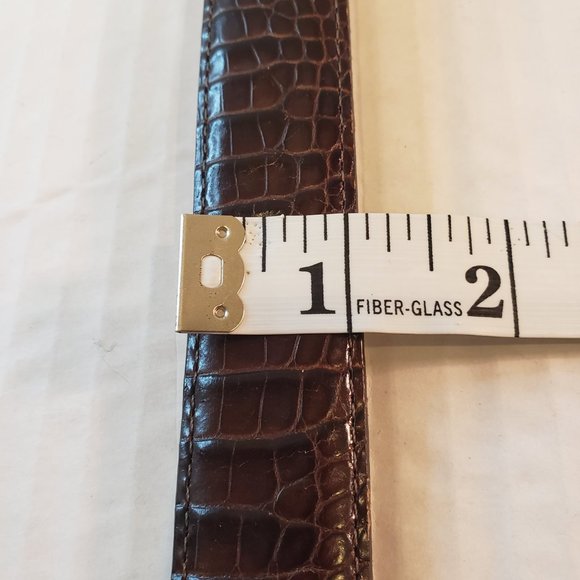 Brighton Belt Gold/Silver Tone Bangle Brown Leather Size M/30 - Picture 4 of 7